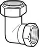 Winkelanschluss mit einem Anschluss für Rohrleitungen, gewindeartig. Geeignet für den Einsatz in Heizungs- und Sanitärsystemen, hergestellt von IMI Hydronic Engineering.